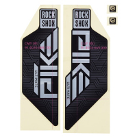 Calcomania para Suspension ROCKSHOX PIKE ULTIMATE FLIGHT ATTENDANT 27/29 MATTE SILVER 11.4018.105.067